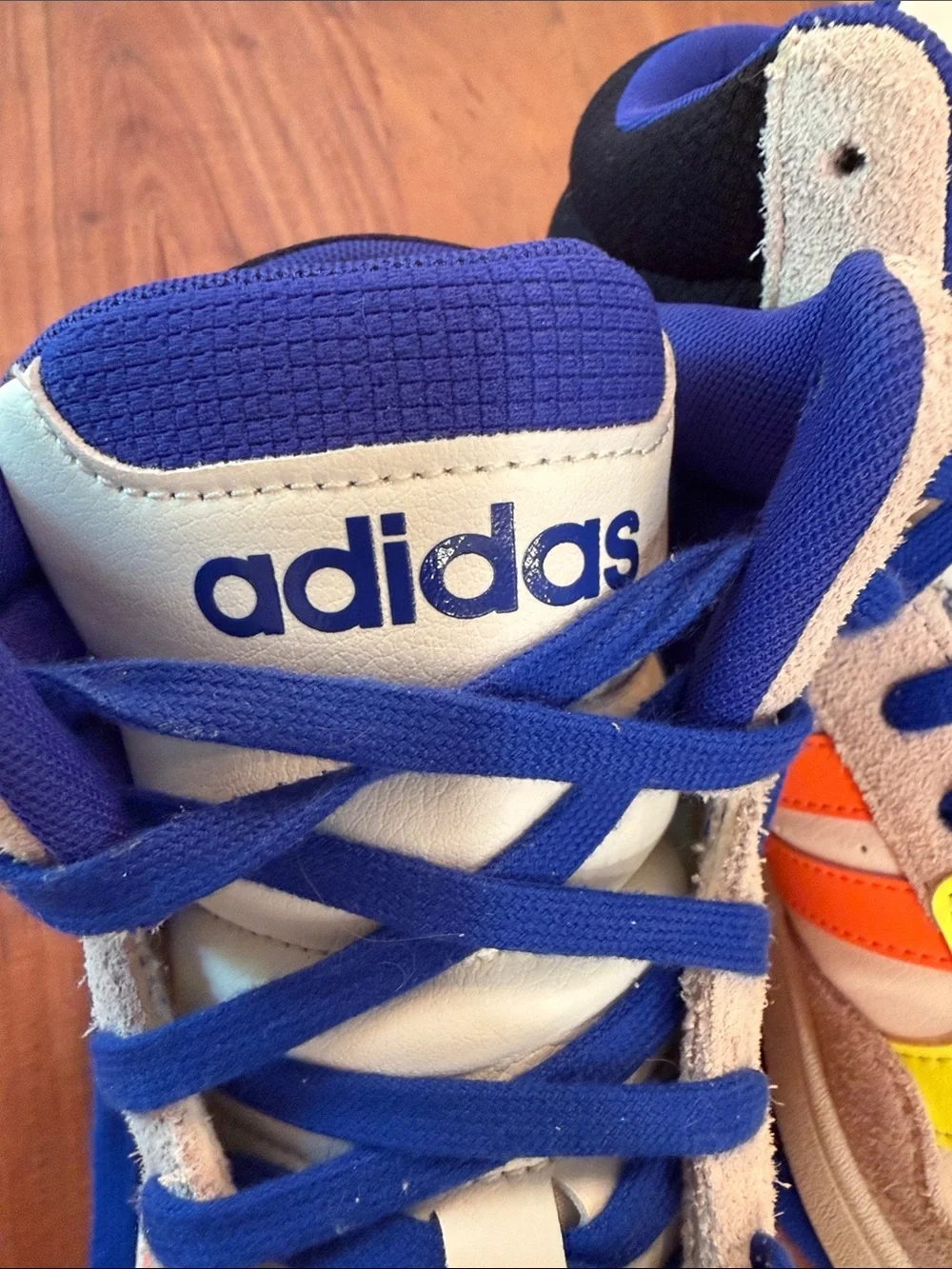 Adidas Hoops 3.0 Screaming Orange and Yellow. Men’s size 9.5. HQ6248